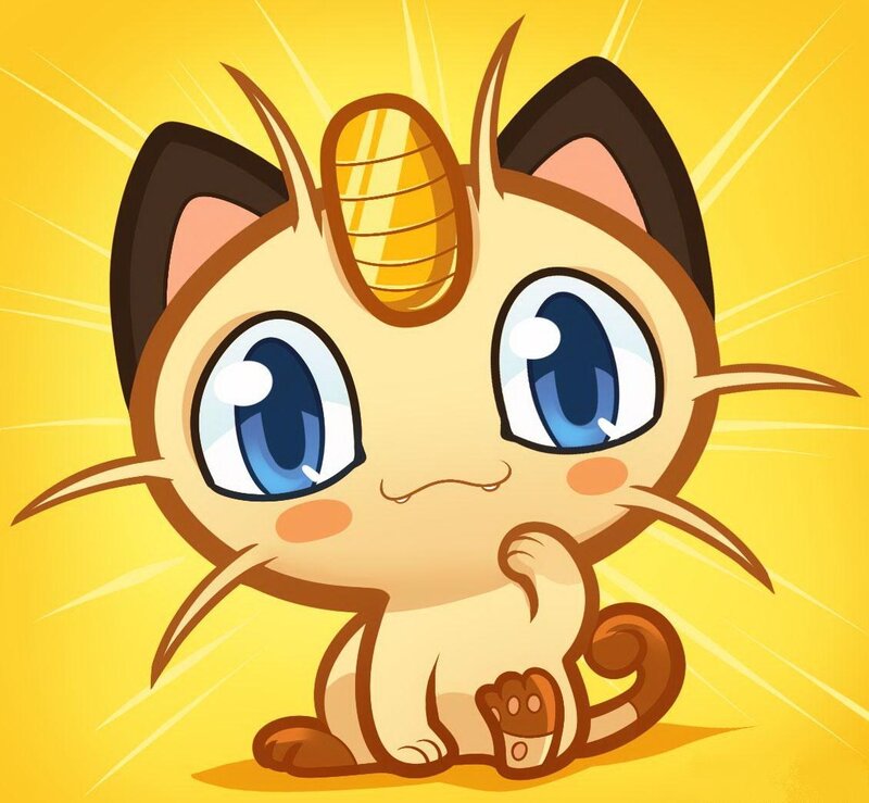 Cartoon Cat with Horn
