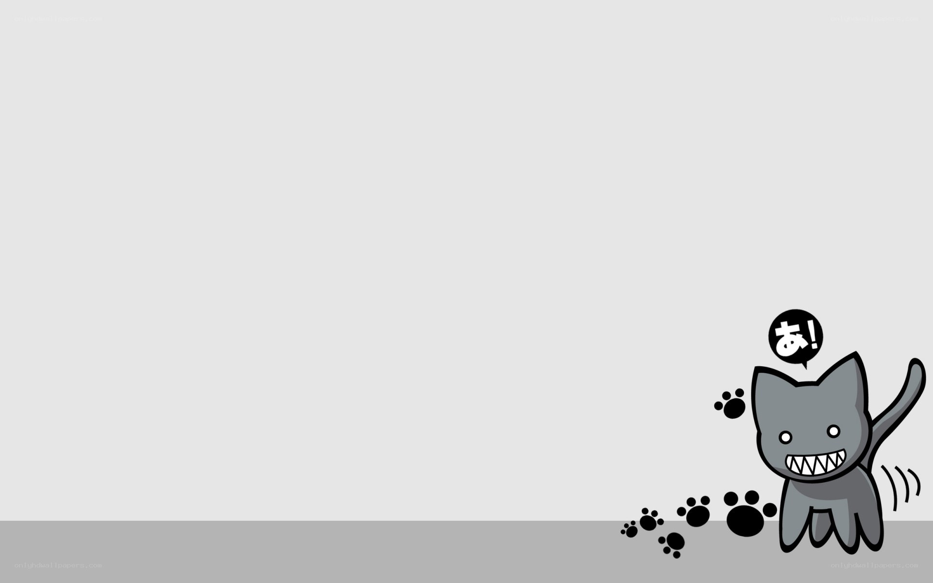 cartoon cat with paw prints