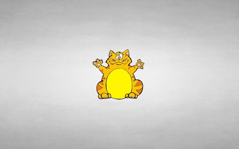 cartoon cat with raised paws