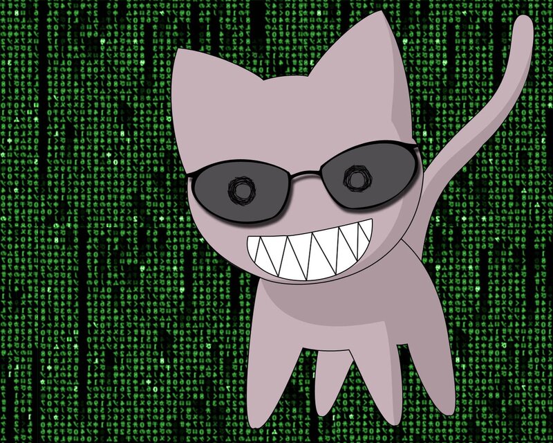 cartoon cat with sunglasses