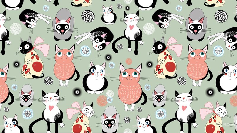 Cartoon Cats Pattern