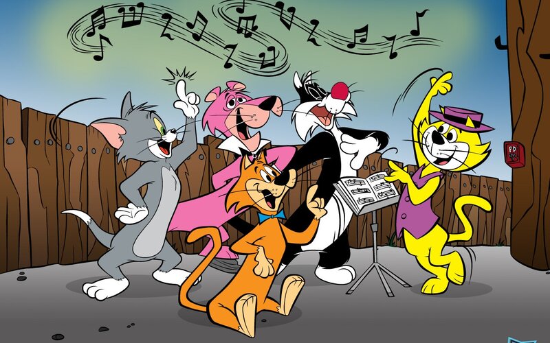 Cartoon Cats Singing