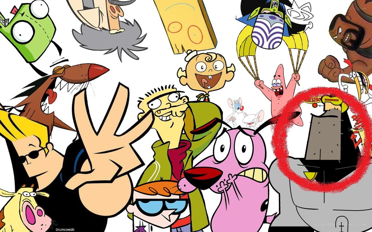Cartoon character collage