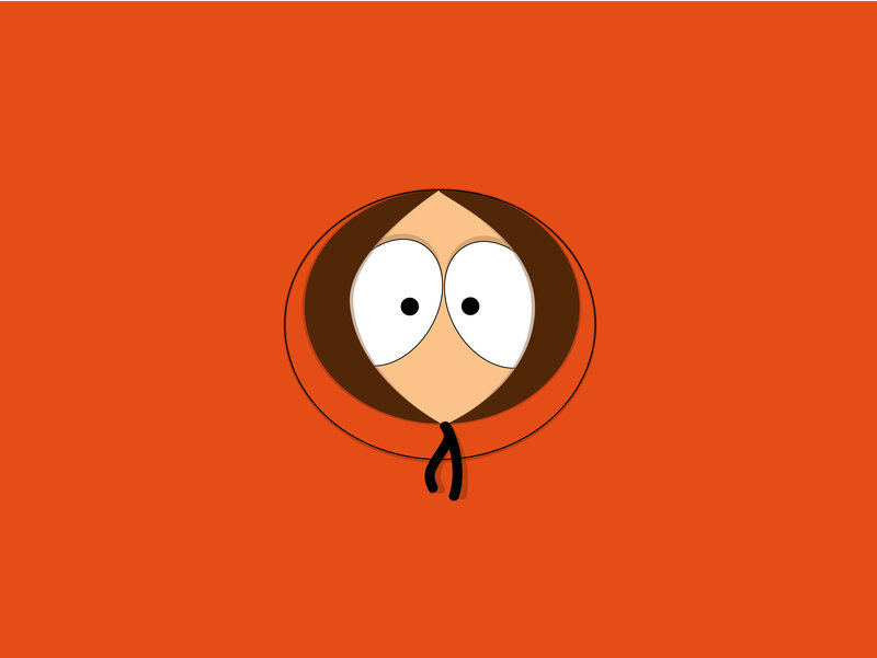 Cartoon Character Face — Orange, Neutral