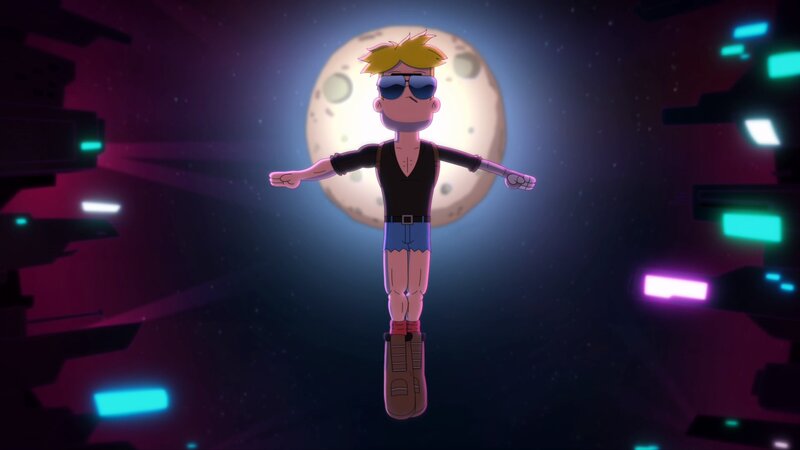 Cartoon Character Floating