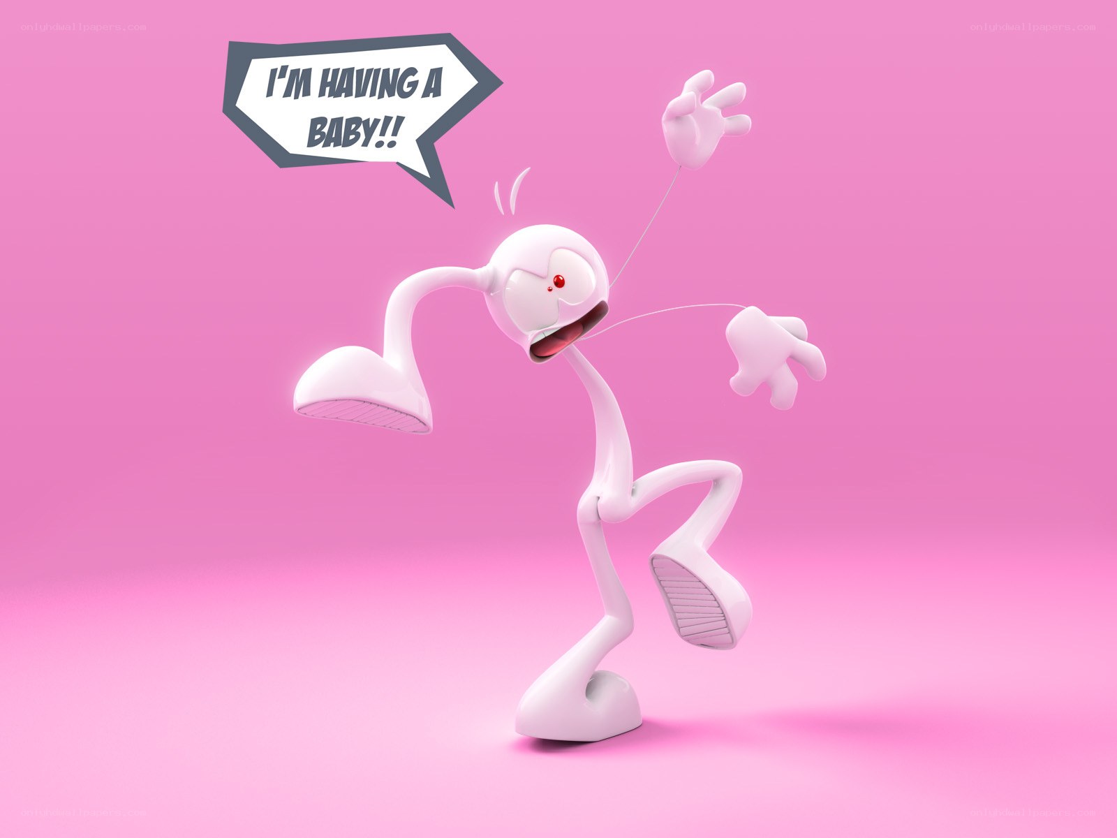 cartoon character having a baby