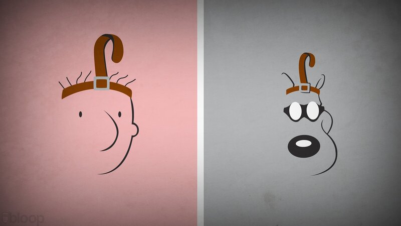 Cartoon Character Head — Pink