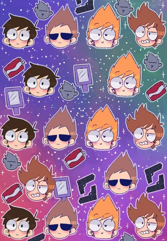 Cartoon Character Heads — Purple
