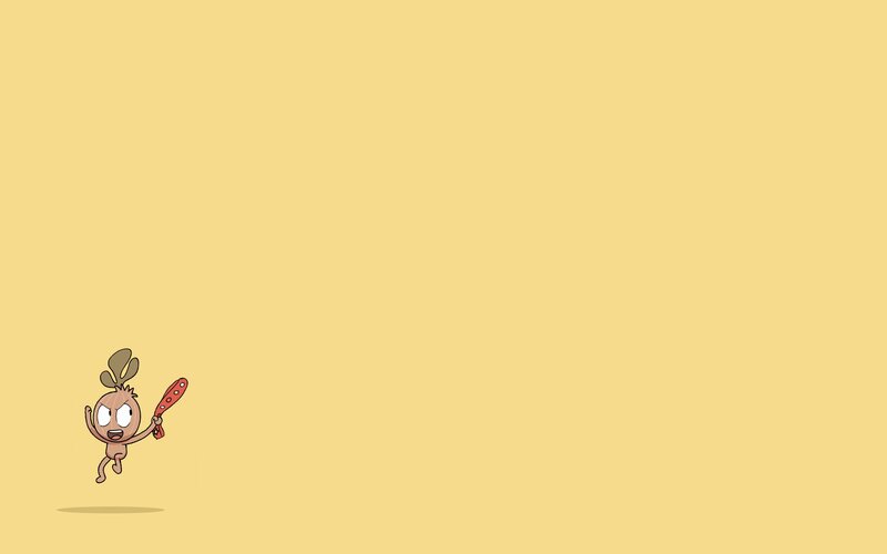 Cartoon Character Holding Knife