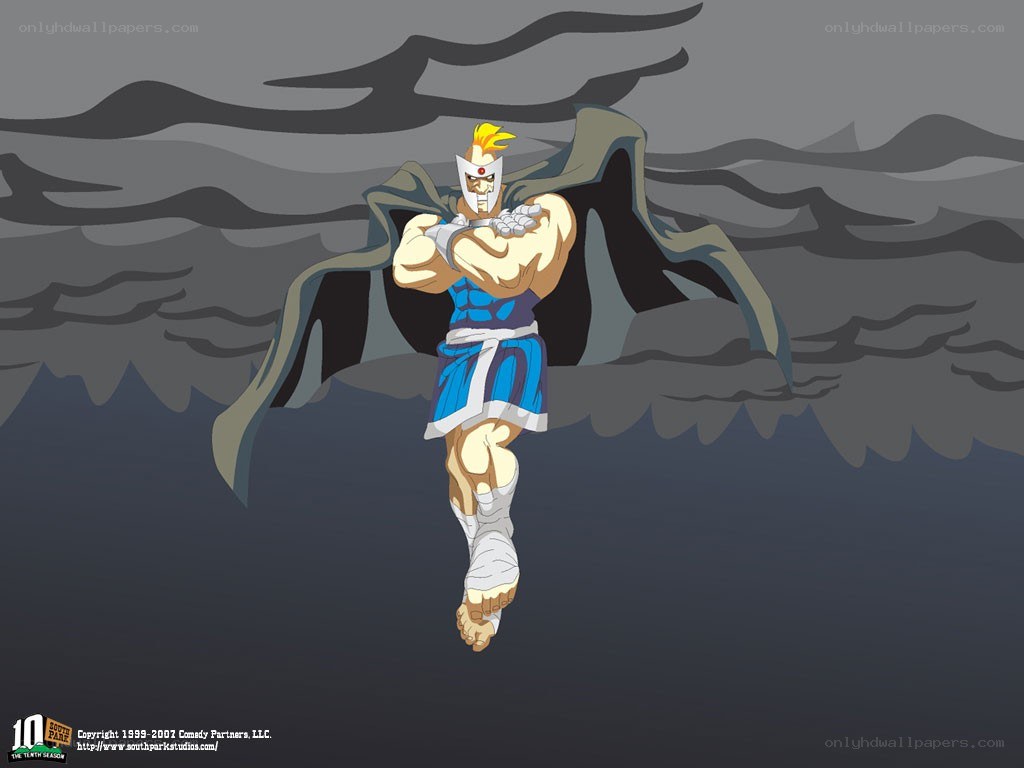 Cartoon character in blue outfit