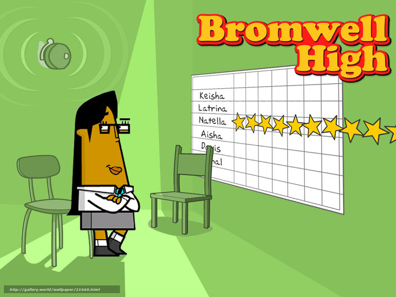 Cartoon Character in Classroom