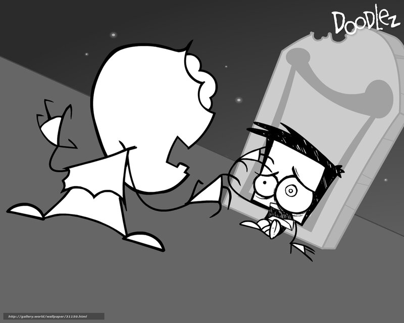 Cartoon Character in Coffin