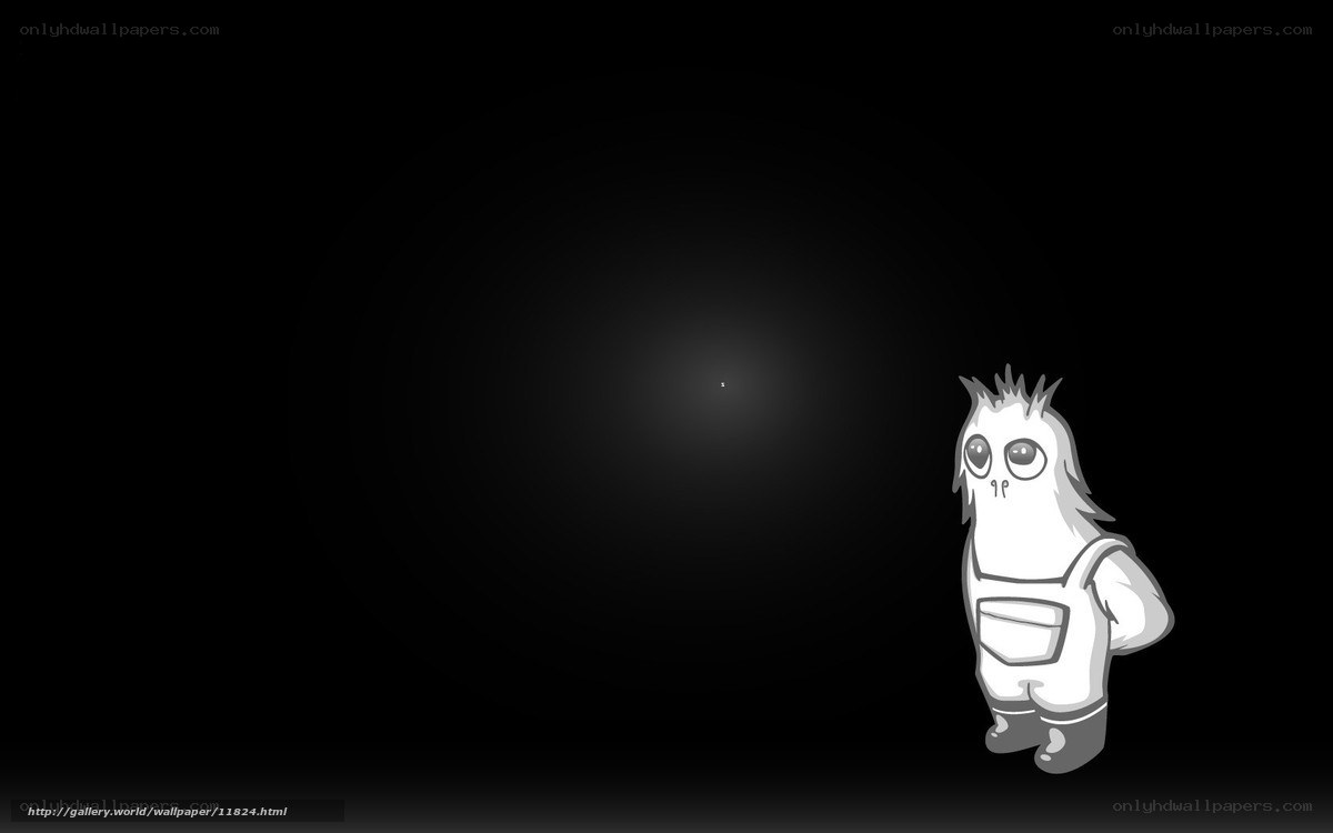 cartoon character in dark space