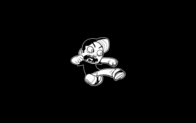 cartoon character in distress