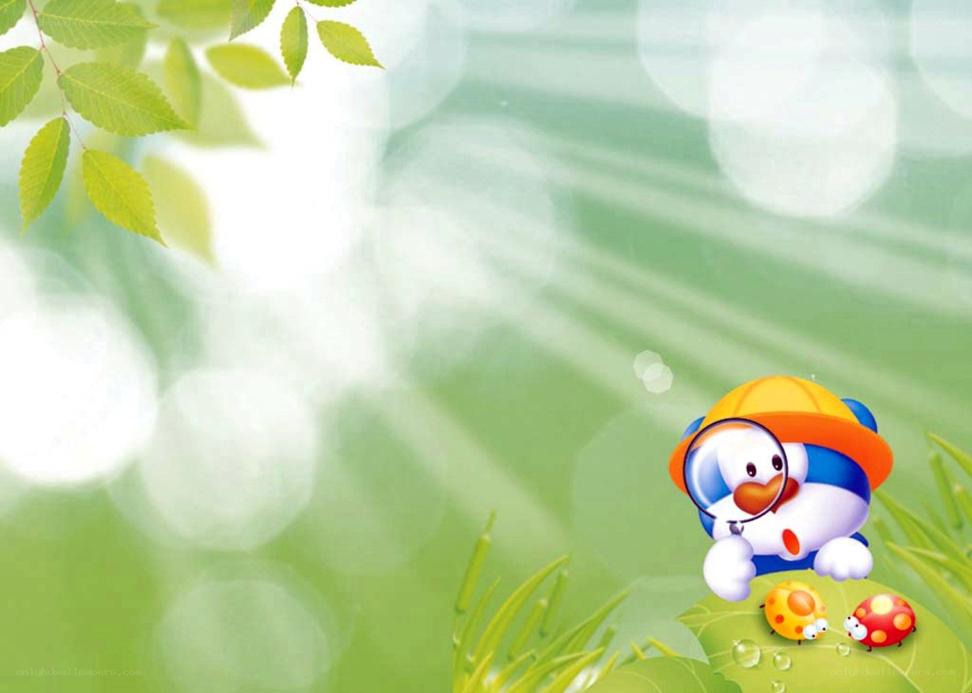 cartoon character in garden