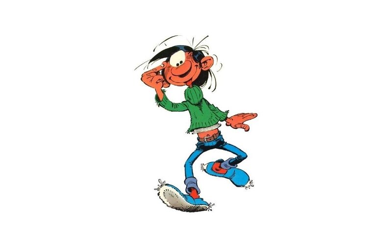 cartoon character in green sweater