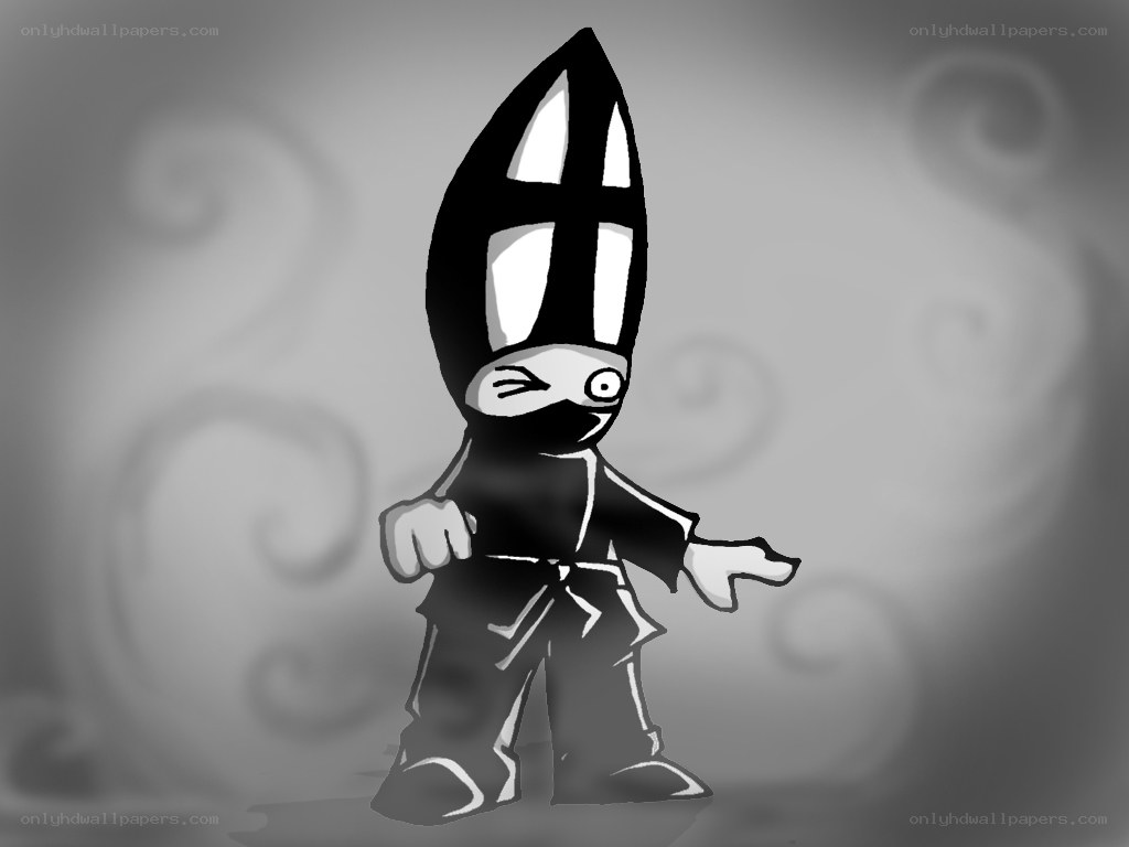 cartoon character in hooded cloak