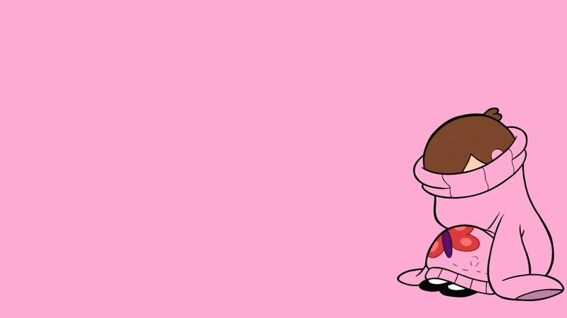 Cartoon Character in Hoodie — Pink
