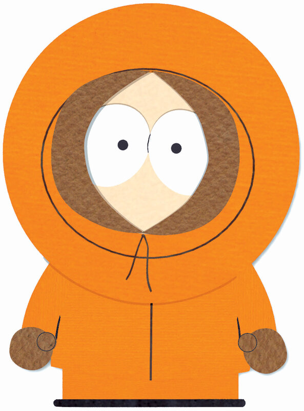 Cartoon character in orange hoodie