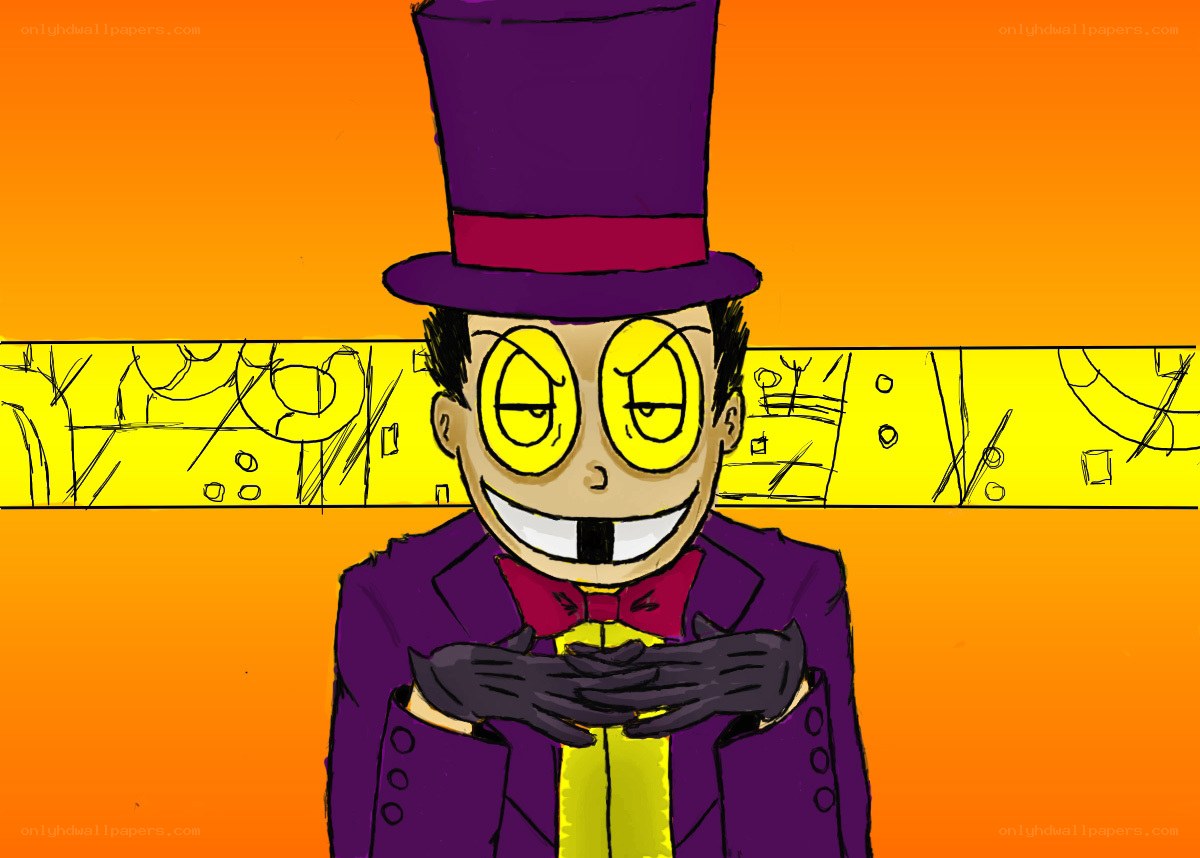 cartoon character in purple suit