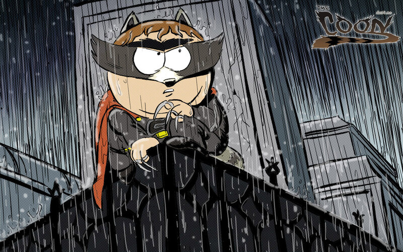 Cartoon Character in Rain