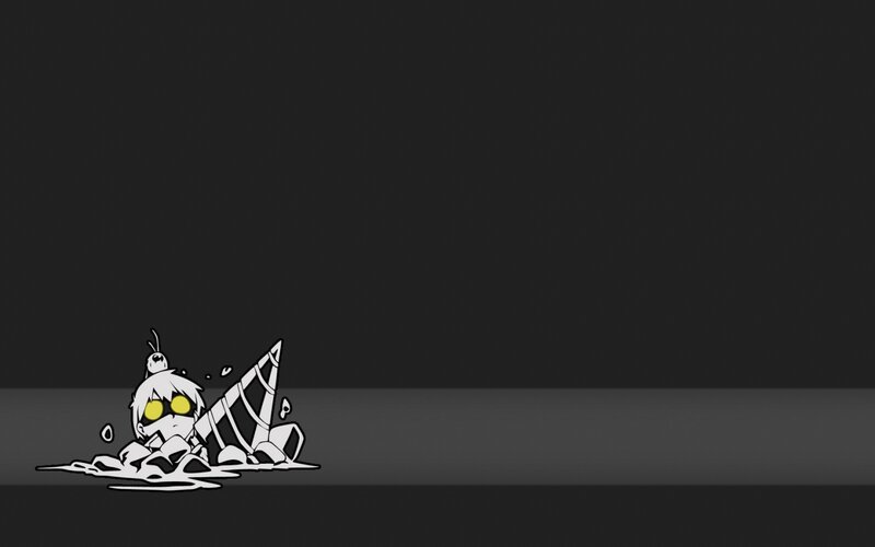 cartoon character in rubble