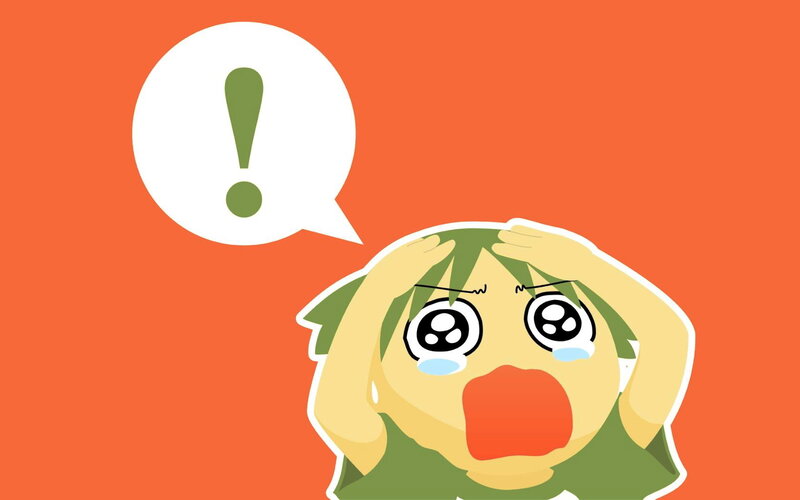 cartoon character in shock