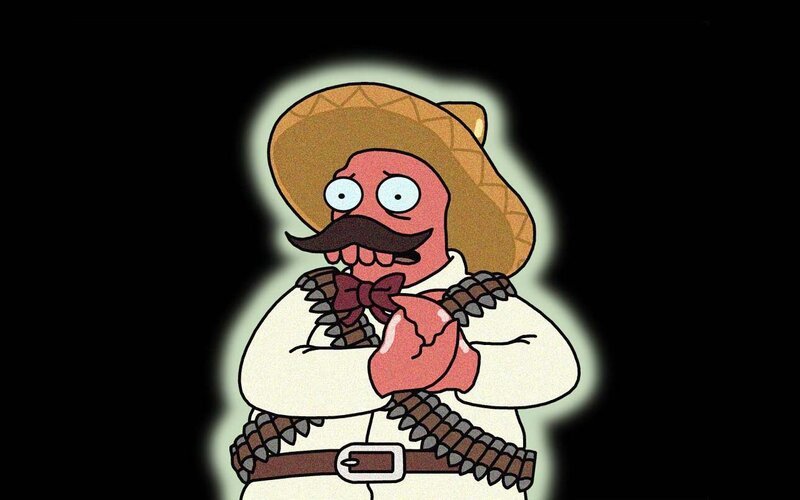 cartoon character in sombrero