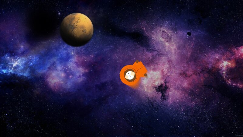 Cartoon Character in Space — Purple