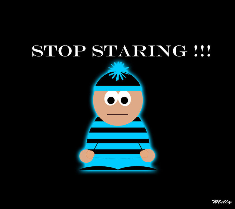 Cartoon Character in Striped Outfit — Black