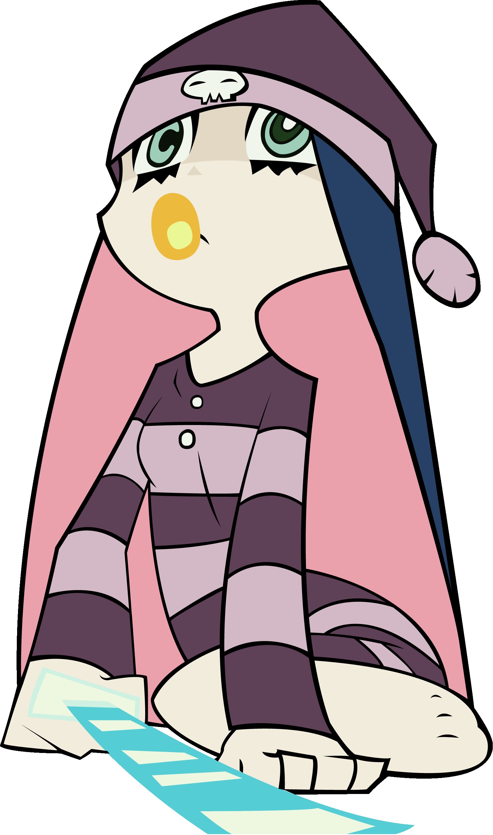 cartoon character in striped outfit