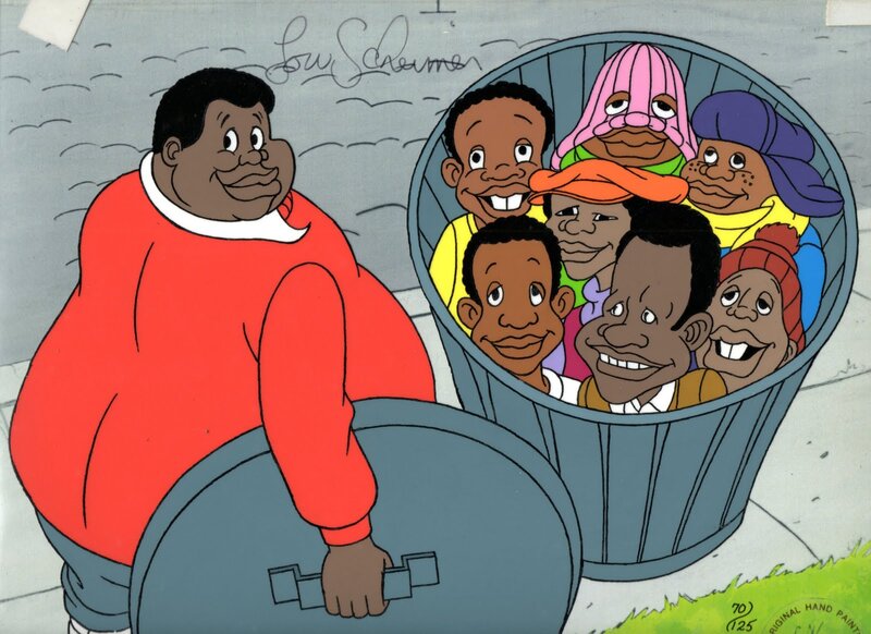 Cartoon Character in Trash Can