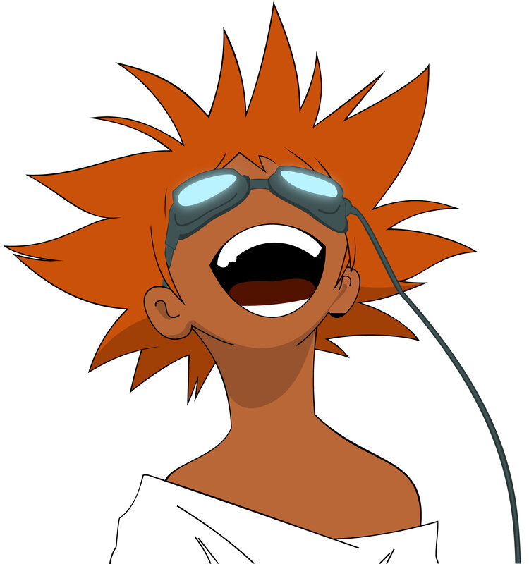 cartoon character laughing