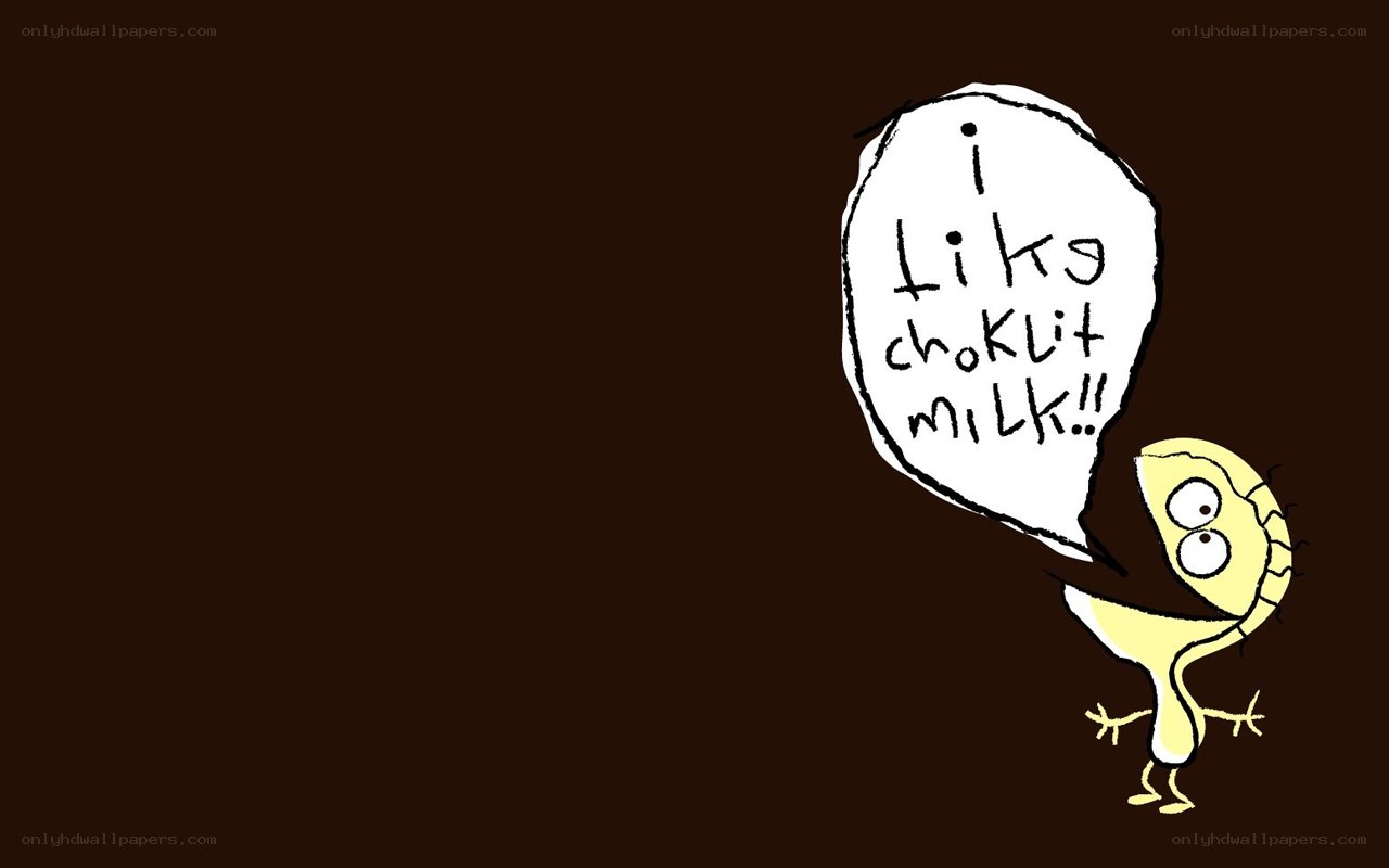 cartoon character loves chocolate milk