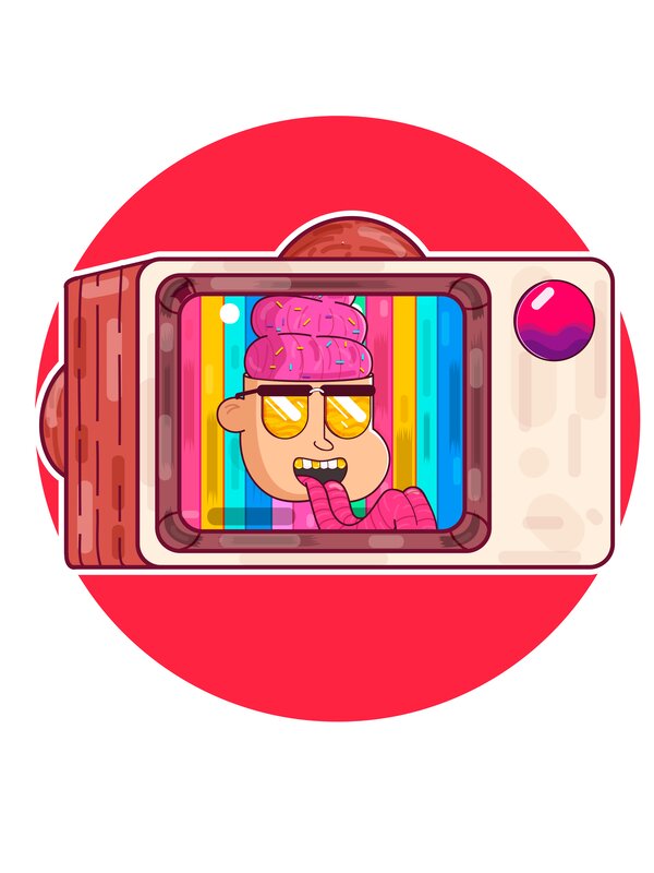 Cartoon Character on TV