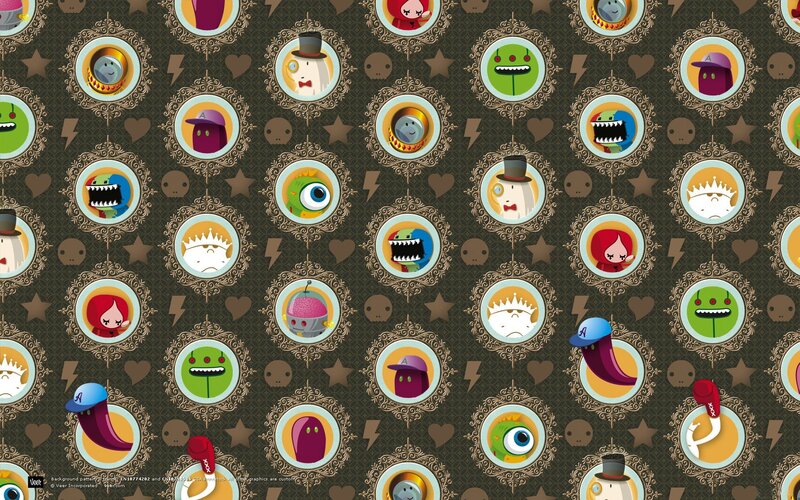 cartoon character pattern background