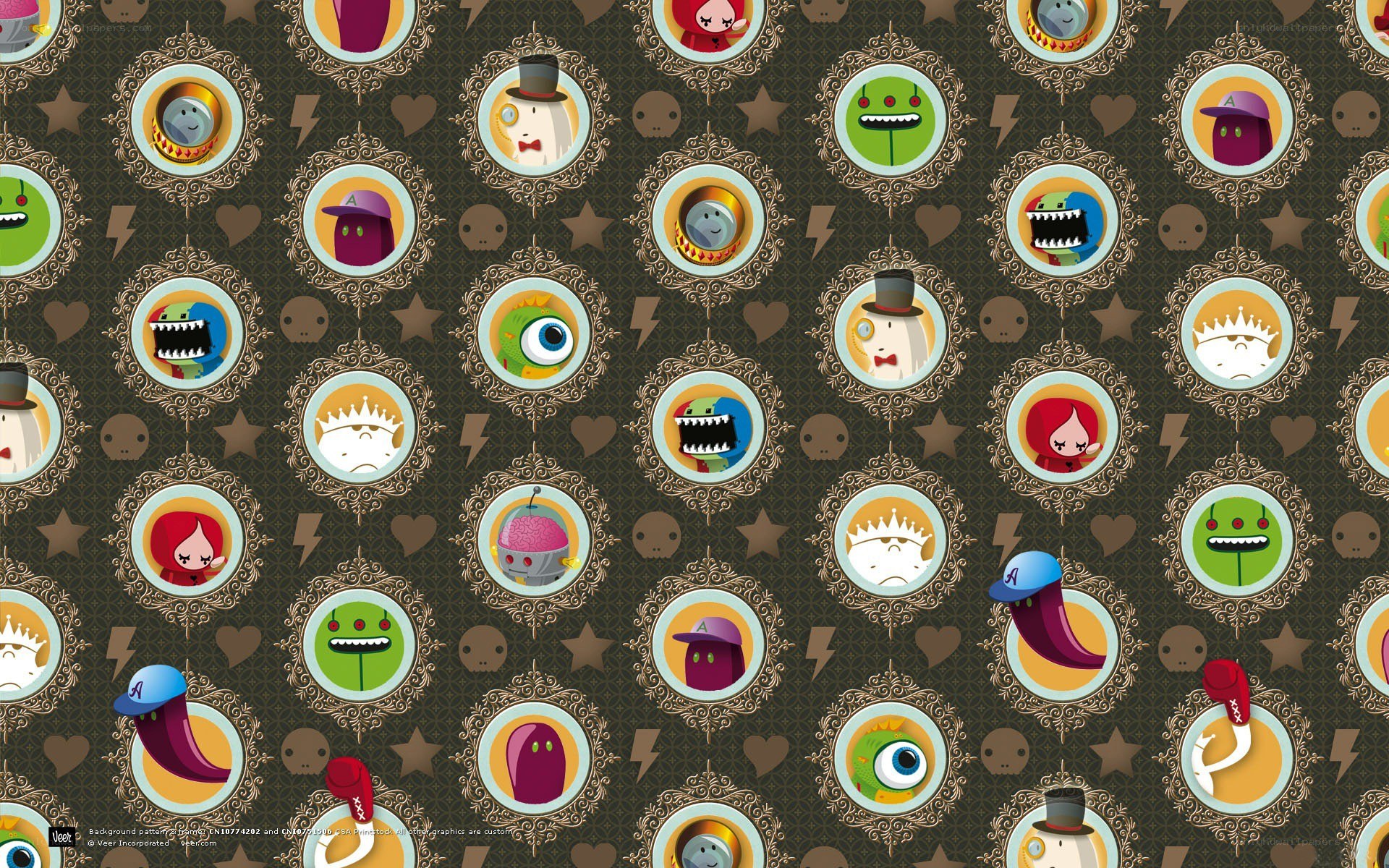 cartoon character pattern background
