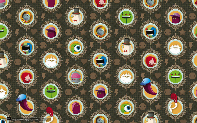 cartoon character pattern wallpaper
