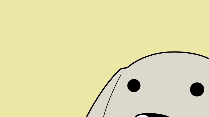 cartoon character peeking