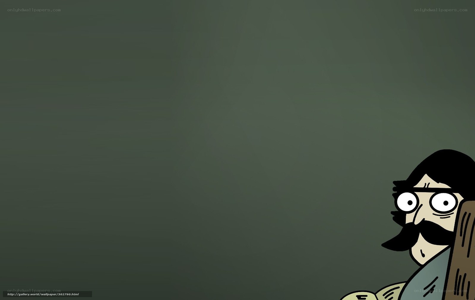 cartoon character peeking from corner
