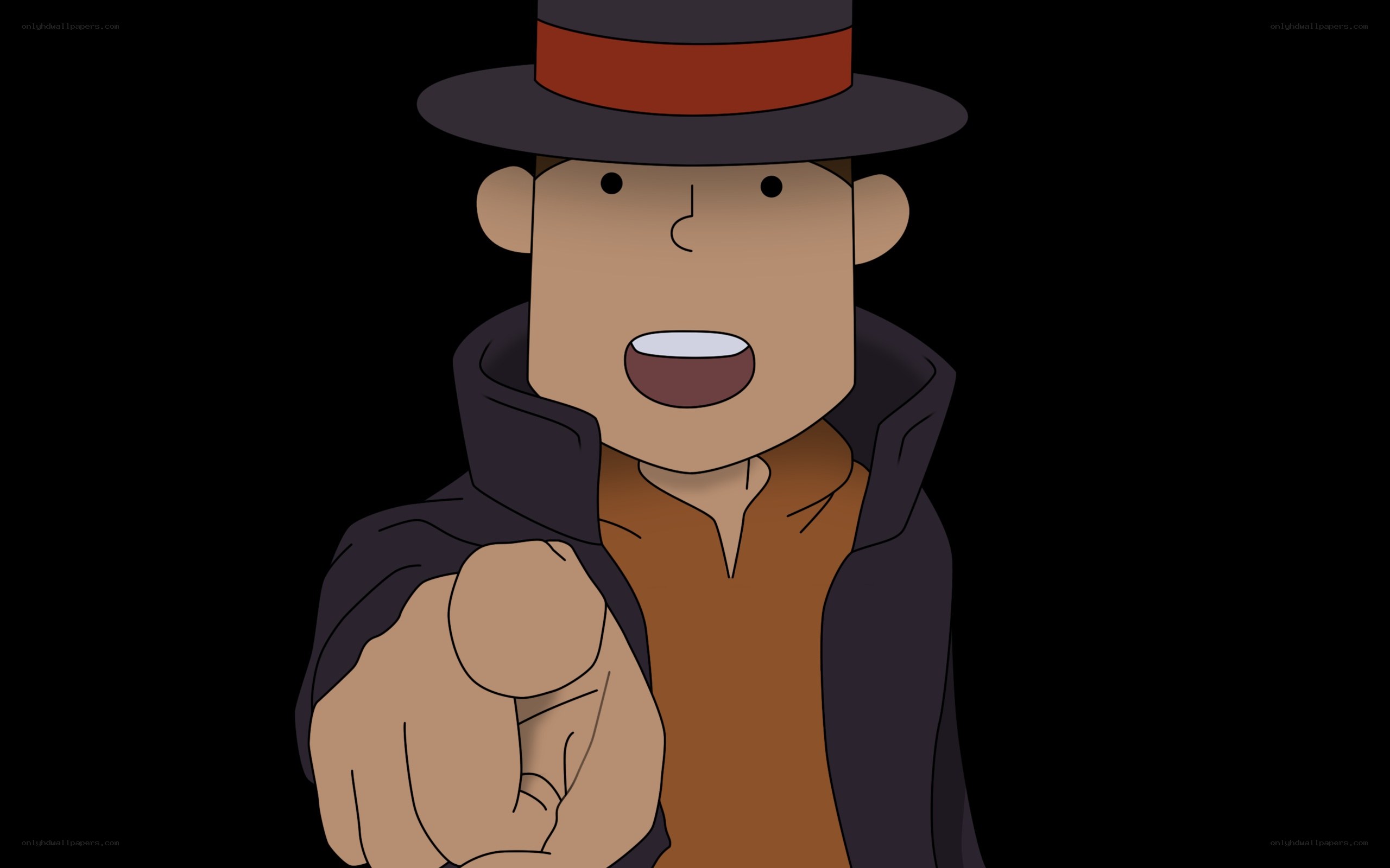 cartoon character pointing