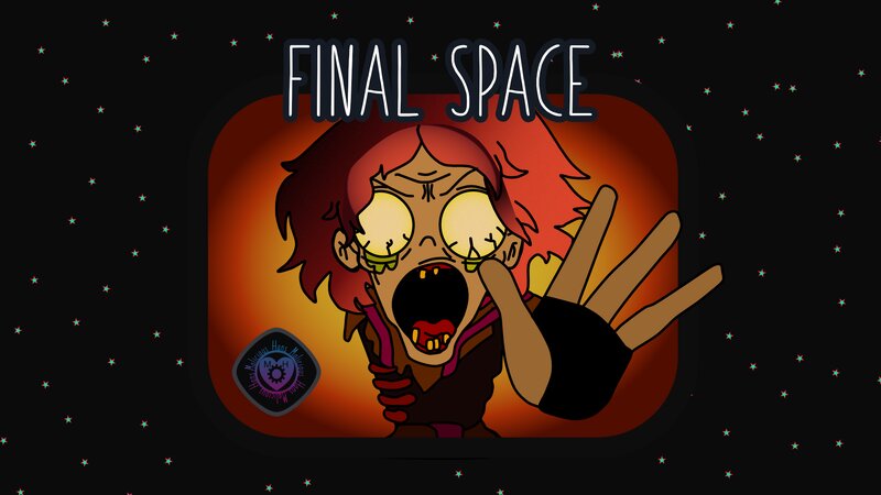 Cartoon Character Screaming — Black, Dramatic