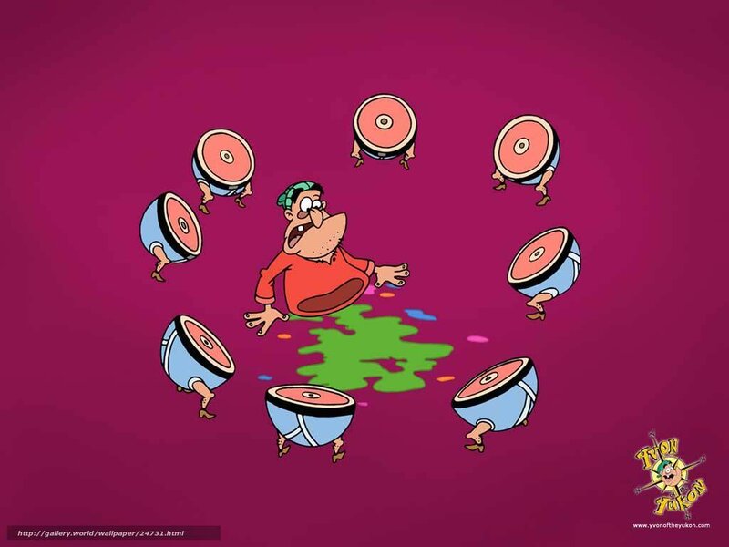 cartoon character surrounded by meat