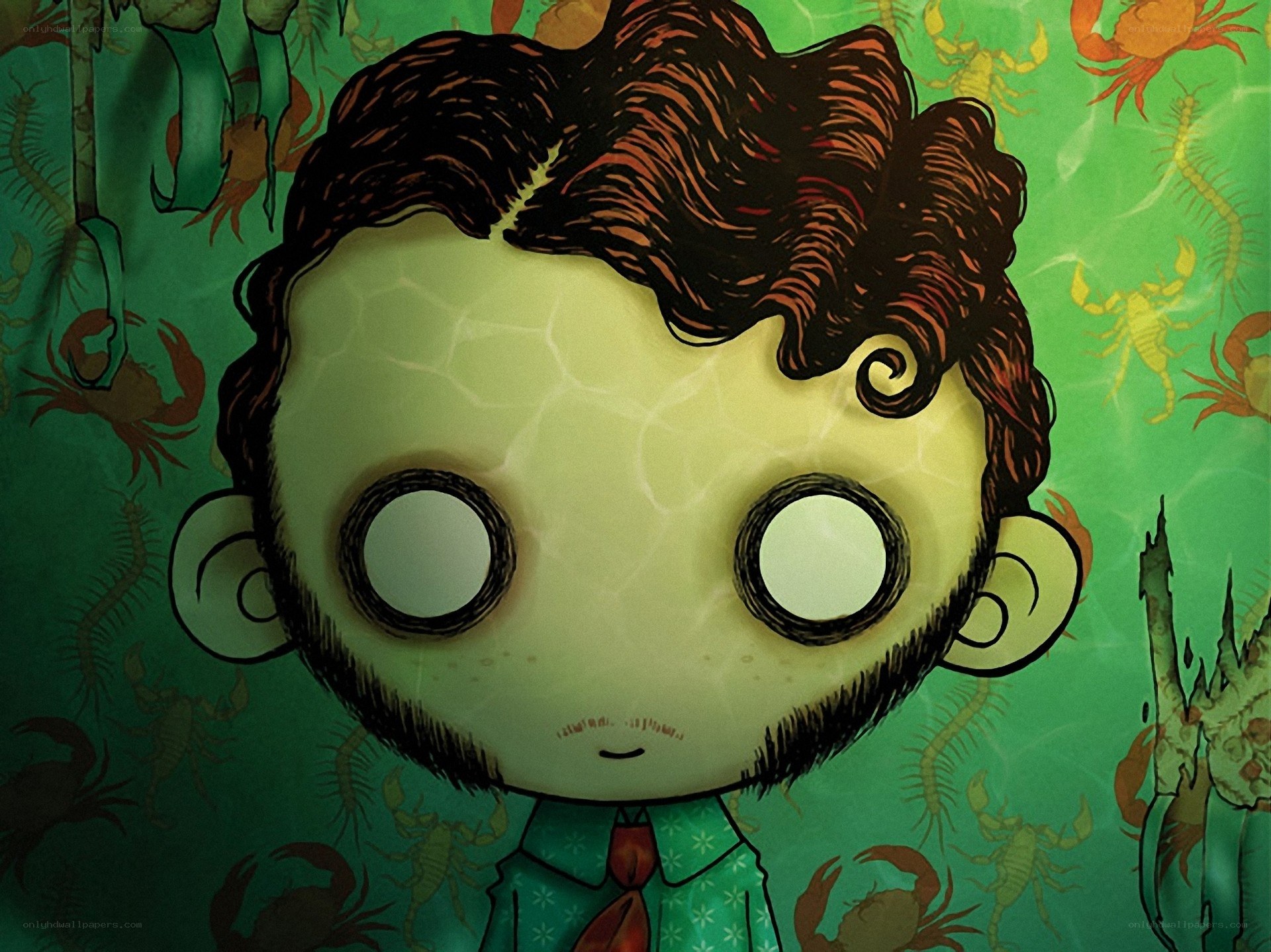 cartoon character underwater