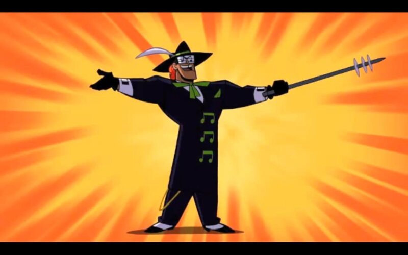 cartoon character with a weapon