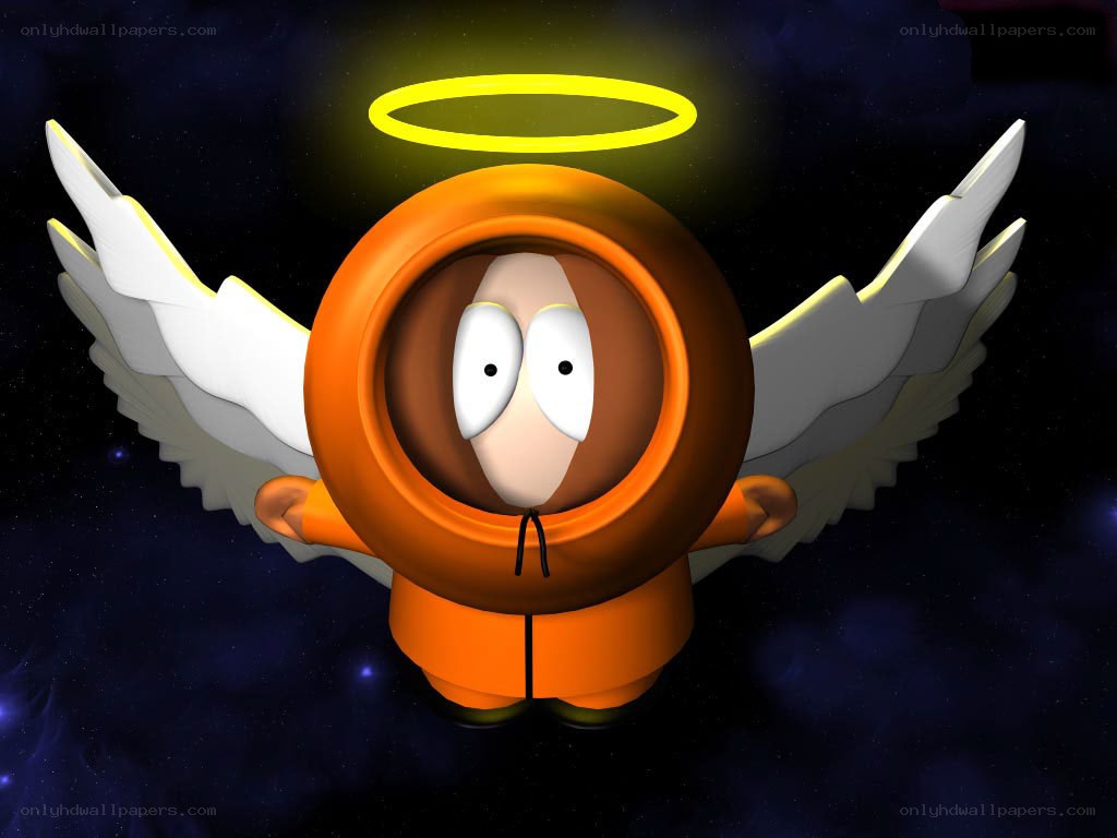 Cartoon character with angel wings