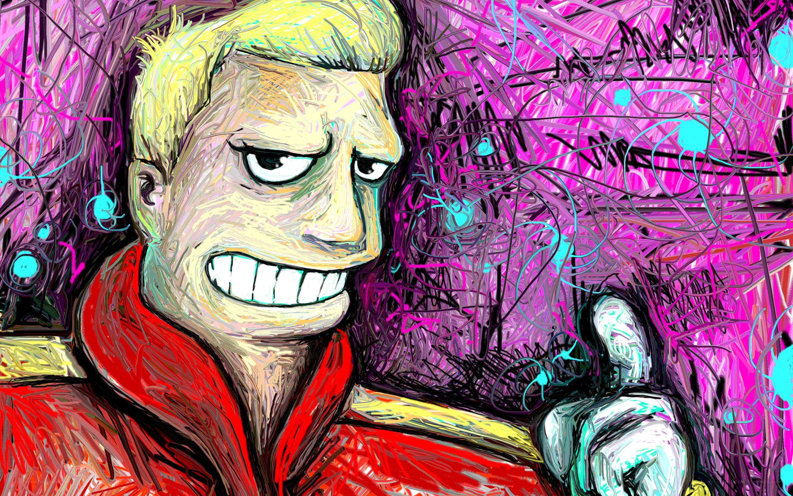 cartoon character with angry expression