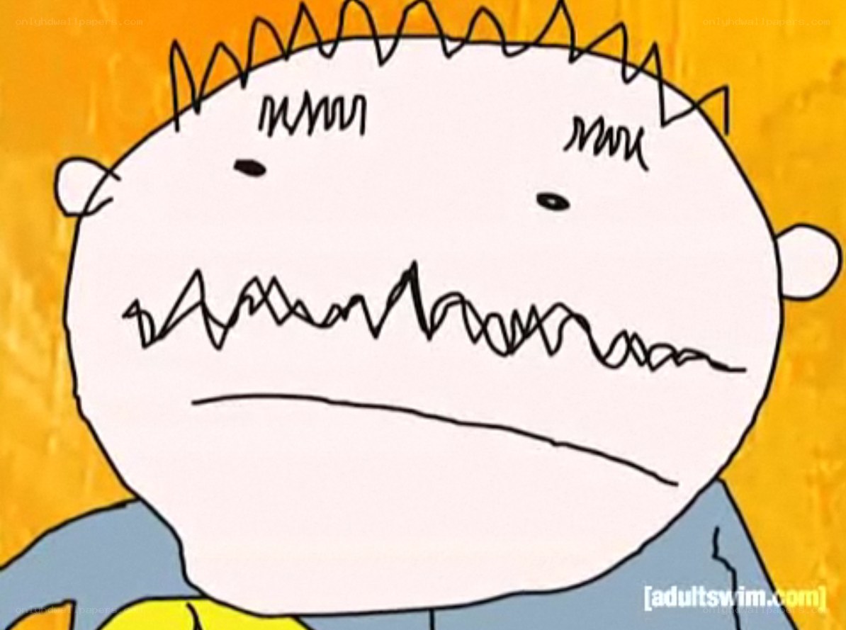 cartoon character with angry face
