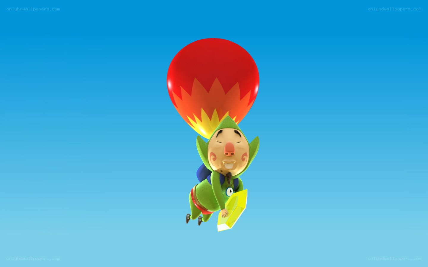 cartoon character with balloon