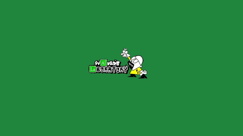 Cartoon Character with Beaker